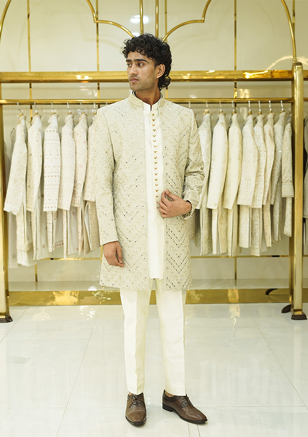 Mirror Work Open Indo With Jacket And Pant - Image 2